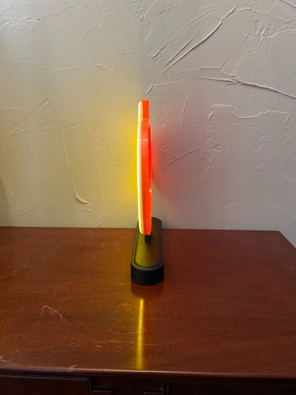 Halloween LED Neon Jack-O'-Lantern Pumpkin Table Lamp Light Orange Black Decor